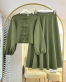 بلوزدامن رنگ سدری