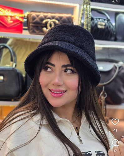 کلاه باکت مشکی،جنس خز آستر دار