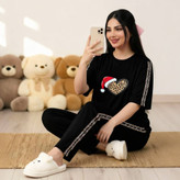 تیشرت و شلوار قلبی نوئل،جنس پنبه گلکسی،سایز۳۸تا۴۶