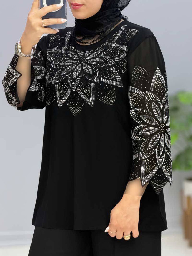 بلوز مجلسی،جنس کرپ جودون،سایز ۴۰تا ۵۰