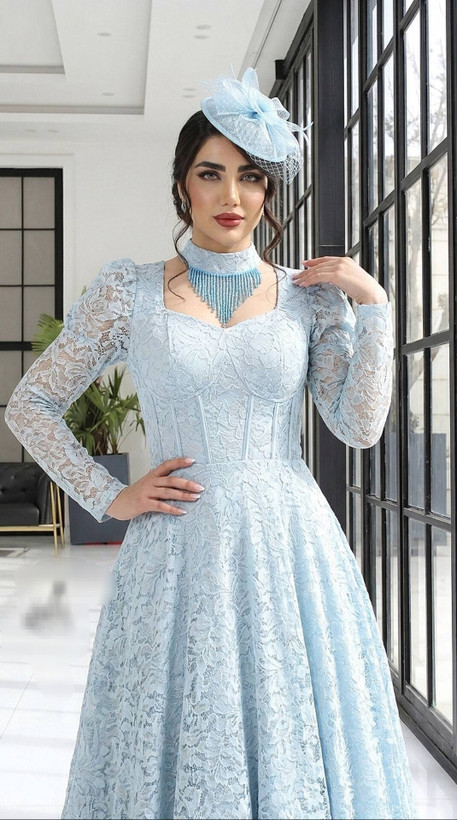 لباس مجلسی پرتو،مدل نامزدی مزونی،سایز ۳۶تا۵۰،دانتل درجه یک،