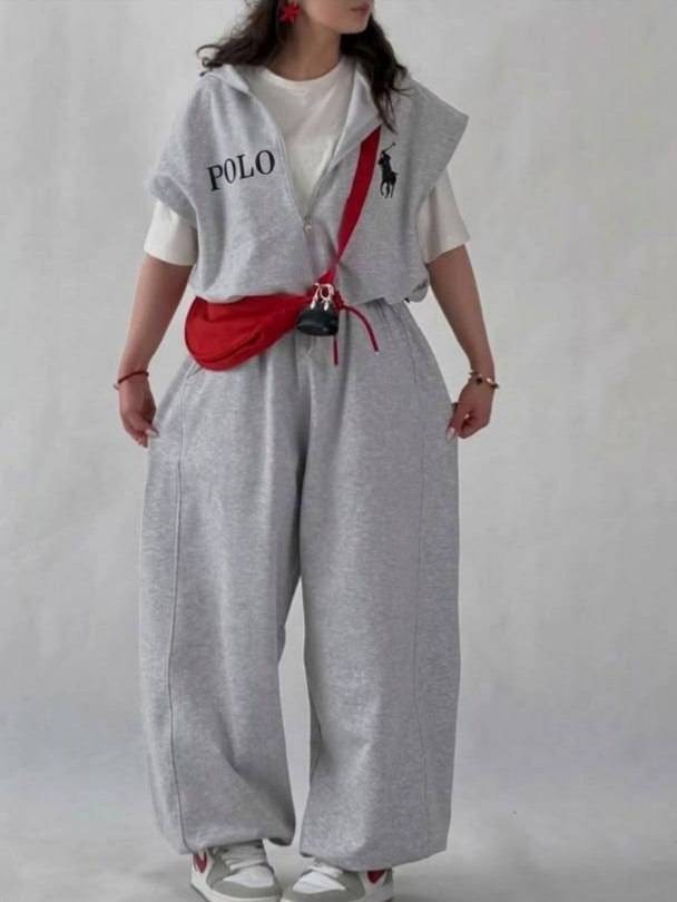 ست وست و شلوار polo ،مدشلوار بگ جاگرشو،سایز۳۶تا۴۴،جنس ملانژگلکسی