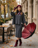 سارافون رویه بافت مرغوب ،فری سایز۳۶تا۵۲