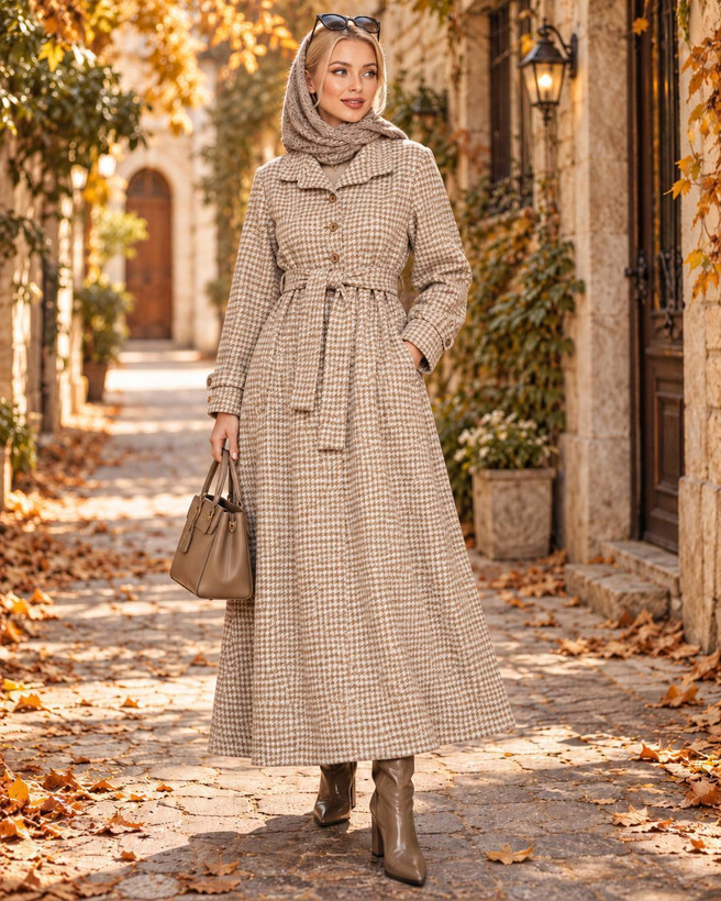 پالتو پیچاری بلند،سایز۳۸تا۴۸